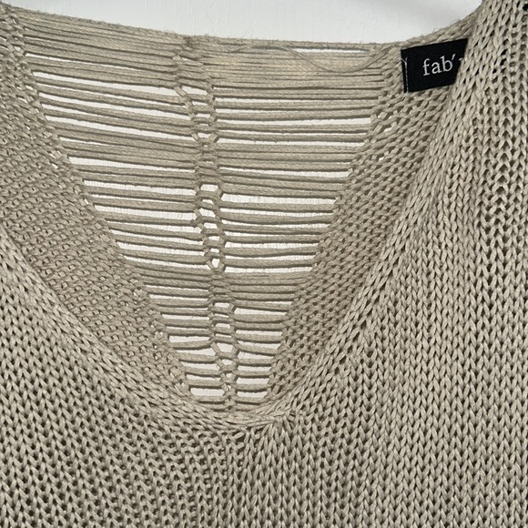 FAB’RIK Tan Knit Cropped Sweater - Picture 2 of 3